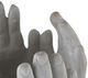 A & B Home Gray Cement Cupped Hands Planter-3