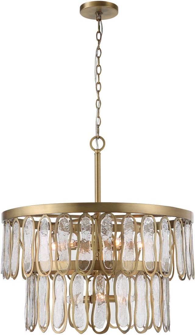 Uttermost® Aurelie Antique Brass 9-Light Round Pendant-0