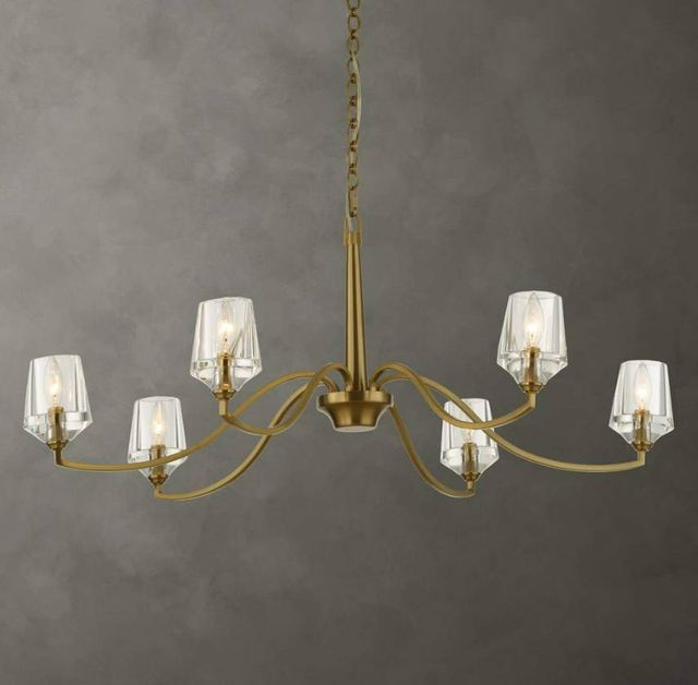 Uttermost® Barcelona Natural Brass 6 Light Chandelier-1