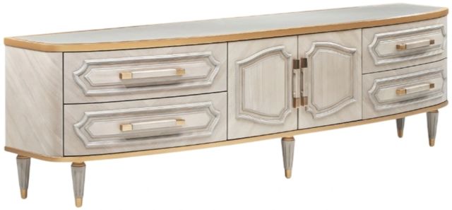 Michael Amini® St. Charles Dove Gray Media Cabinet-0