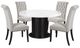 Coaster® Sherry 5-Piece Sand Round Marble Top Dining Table Set-0