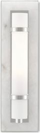 Currey & Company Bagno Bruneau Natural Alabaster/Polished Nickel/White Wall Sconce-1