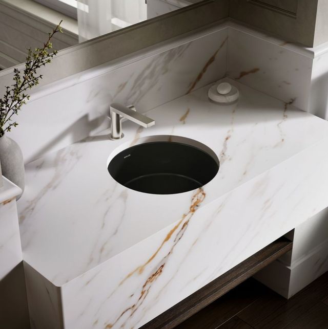 Kohler Verticyl® Black 15.75" Round Undermount Bathroom Sink-2
