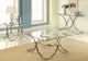 Furniture of America® Luxa Glass Top End Table with Chrome Base -1