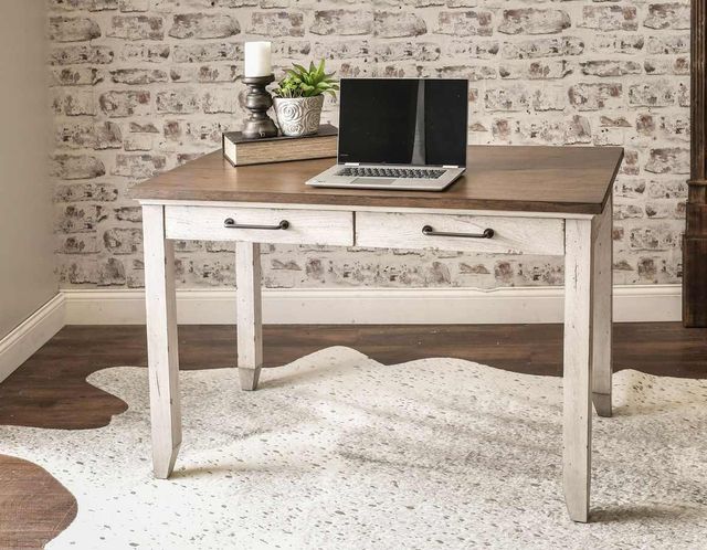 Steve Silver Co. Bear Creek Honey Smoke Multi Function Table with White Base-1