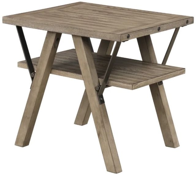 Bernards Harlocke Brown End Table-0