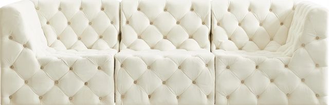 Meridian Furniture Tuft 3-Piece Cream 99" Modular Sofa-1
