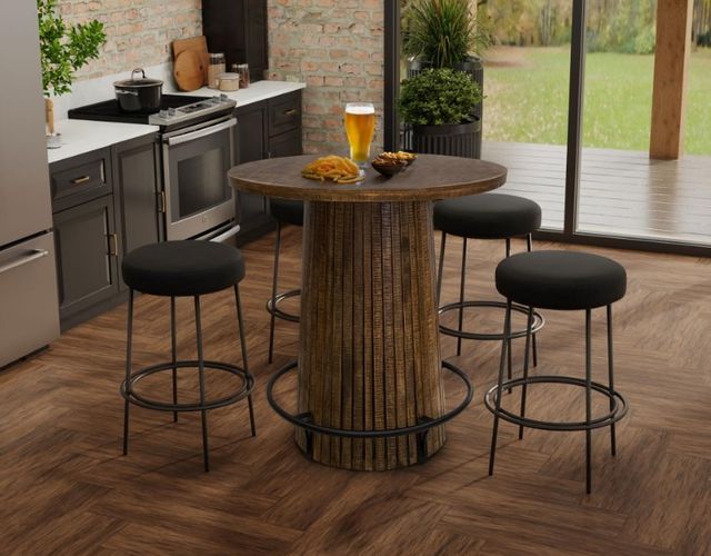 International Furniture Direct Frida Graphite Bar Stool-2