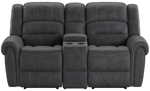 Emerald Home Baldwin Slate Gray Manual Reclining Loveseat-3