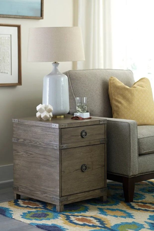Hammary® Crawford Honey Trunk Chairside Table-1