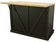 American Heartland Manufacturing Rustic Antique Black 3-Shelf Shutter Door Kitchen Island-3