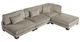 Homelegance® Traverse 4-Piece Taupe One-Arm Modular Sectional with Ottoman-0