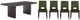 Steve Silver Co. Evan 5-Piece Green/Walnut Dining Table Set-0