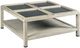 Kincaid Furniture Trails Sandstone Elements Square Coffee Table with Metal Tray Top -0