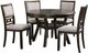 Elements International Amherst 5-Piece Gray/Walnut Dining Set-0