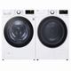 LG White Front Load Washer & Ventless Electric Dryer Laundry Pair-0