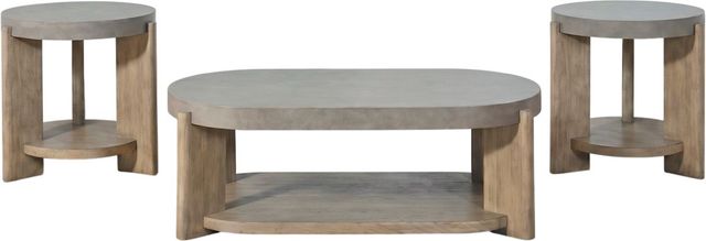 Liberty Furniture Affinity 3-Piece Gray Optional Occasional Table with Dusty Taupe Set-0