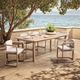 Classic Home Dawson Butterscotch Wooden Outdoor Extendable Dining Table-1