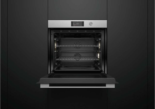 Fisher & Paykel Series 7 Contemporary 30" Brushed Silver Glass Single Electric Wall Oven with Self-Cleaning-3