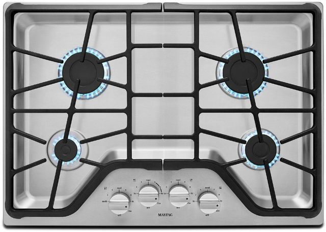 Maytag® 30" Stainless Steel Gas Cooktop-1