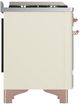 Ilve® Majestic III 60" Antique White Pro Style Dual Fuel Natural Gas Range with Griddle and Copper Trim-4