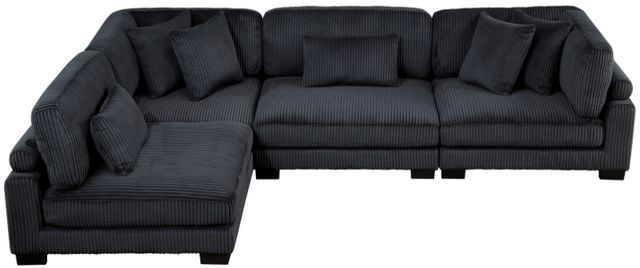 Homelegance® Traverse 4-Piece Black One-Arm Modular Sectional-1