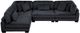 Homelegance® Traverse 4-Piece Black One-Arm Modular Sectional-1