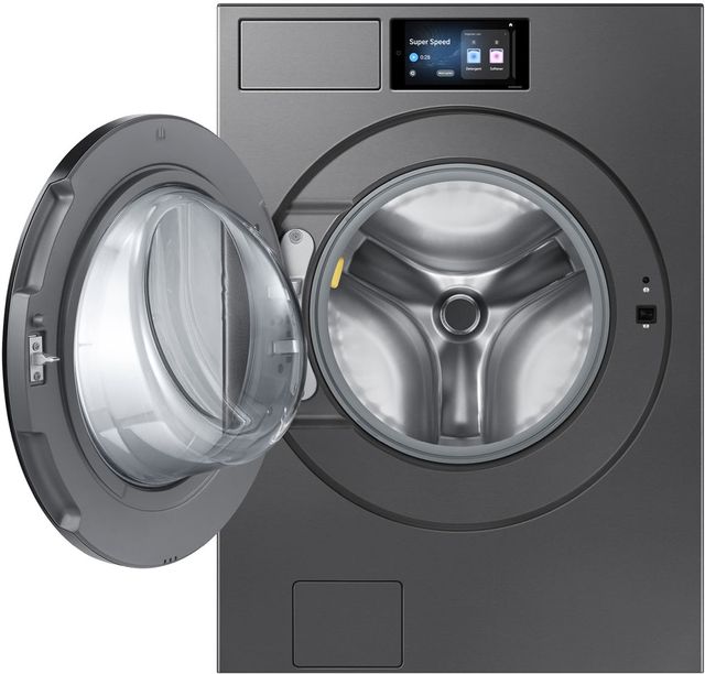 Samsung Bespoke AI 5.3 Cu. Ft. Dark Steel Front Load Washer with AI Home and AI OptiWash™-1