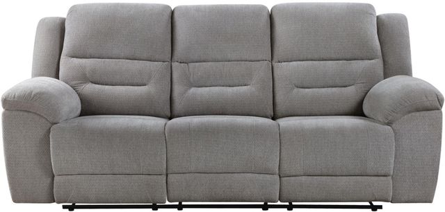 Coaster® Gilson Gray Manual Reclining Sofa-1