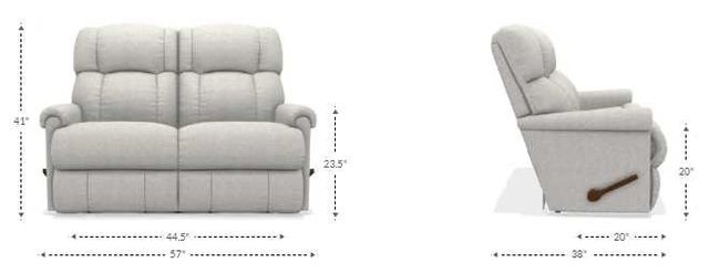 La-Z-Boy® Pinnacle Stone Leather Manual Wall Reclining Loveseat-2