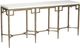 Furniture Classics Tours White Console Table with Antique Brass Base-0