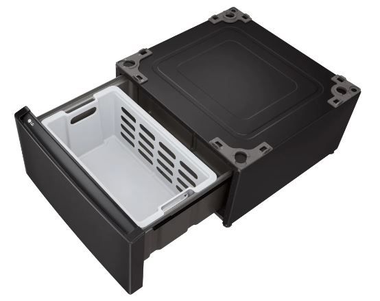 FLOOR MODEL LG 27" Black Steel Pedestal Storage Drawer-2
