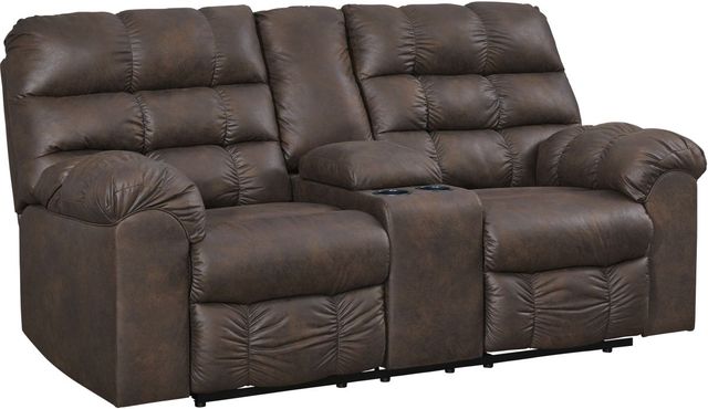 Signature Design by Ashley® Derwin Nut Reclining Loveseat with Console-0