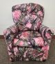 Brazil Furniture Pink Camo Child's Recliner-0