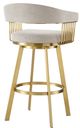 Armen Living Chelsea Gold/Taupe 34" Bar Stool-2