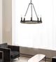 Cal® Lighting & Accessories Maidstone 5-Light Iron/Oak Metal Chandelier-3