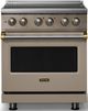 Viking® 5 Series 30" Nantucket Pro Style Induction Range with Brushed Brass Trim-0