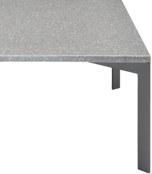 Natuzzi Editions Wire White Anthracite Square Cocktail Table with Grigio Ferro Base-1
