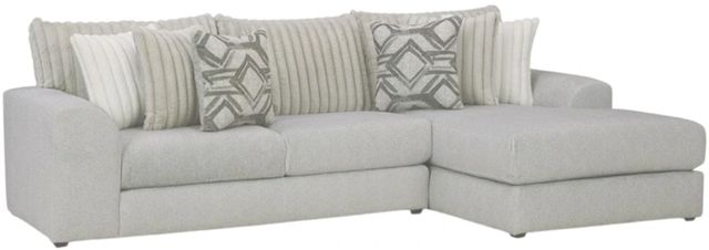 Albany Industries 2-Piece Mondo Silver Right-Arm Facing Chaise Sectional-0