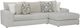 Albany Industries 2-Piece Mondo Silver Right-Arm Facing Chaise Sectional-0