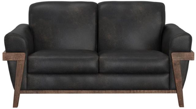 International Furniture Direct Loft Brown Black Loveseat-2
