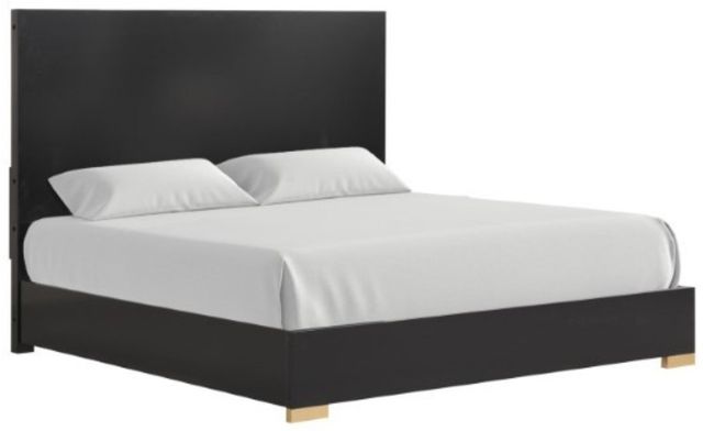 Furniture of America® Goldsberg 4-Piece Black/Gold Contemporary Queen Bedroom Set-1
