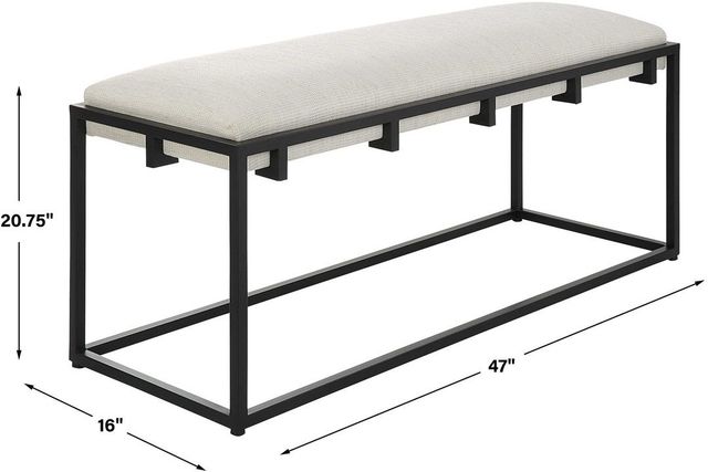 Uttermost® Paradox Black/White Bench-2