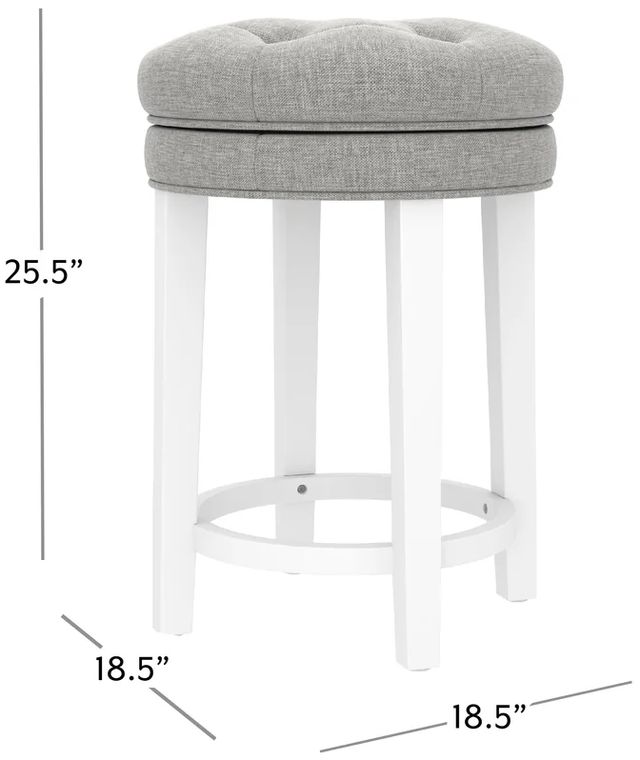 HH2 Home Halister Gray/White Counter Height Stool-2