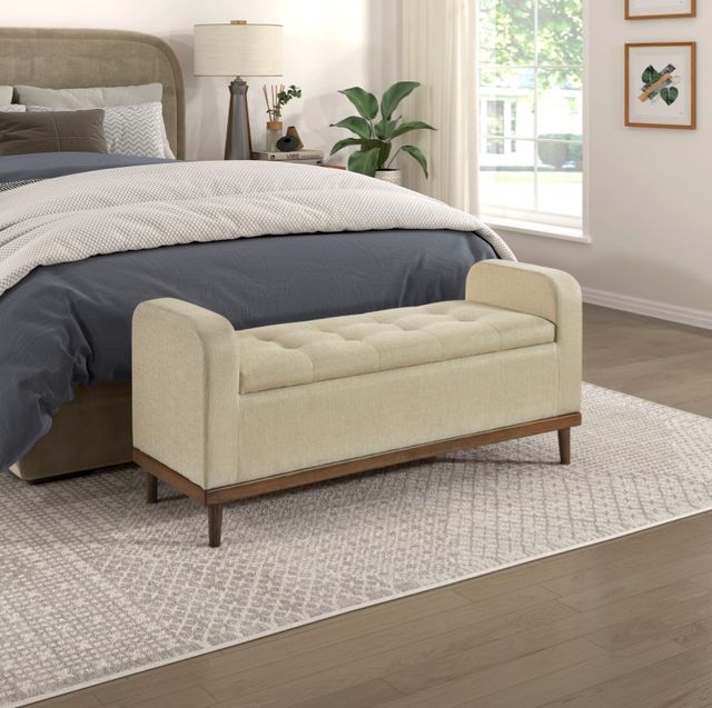 Homelegance® Brigitte Light Brown Lift Top Storage Bench-1