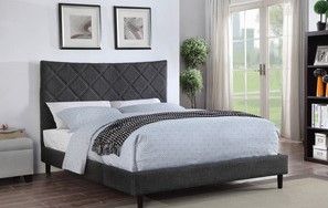 Mazin Furniture Rosemary Dark Gray Eastern King Bed-1
