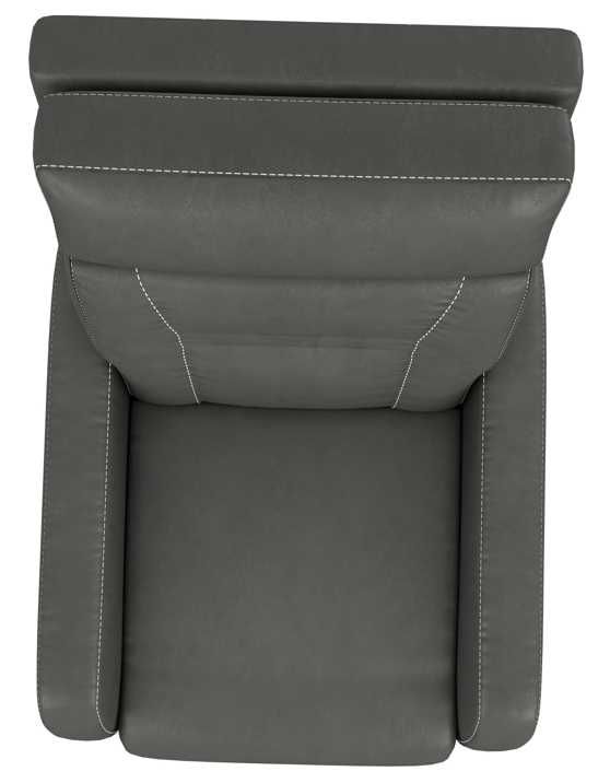 La-Z-Boy® Lennon Charcoal Leather Power Wall Recliner with Headrest and Lumbar-4
