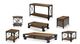 Magnussen Home® Pinebrook Distressed Natural Pine Starter Cocktail Table with Black Metal Casters-4
