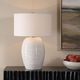 Uttermost® Alkman Powder White Glaze Table Lamp-1