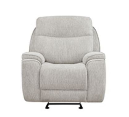 New Classic® Home Furnishings Lucerne White Recliner-0